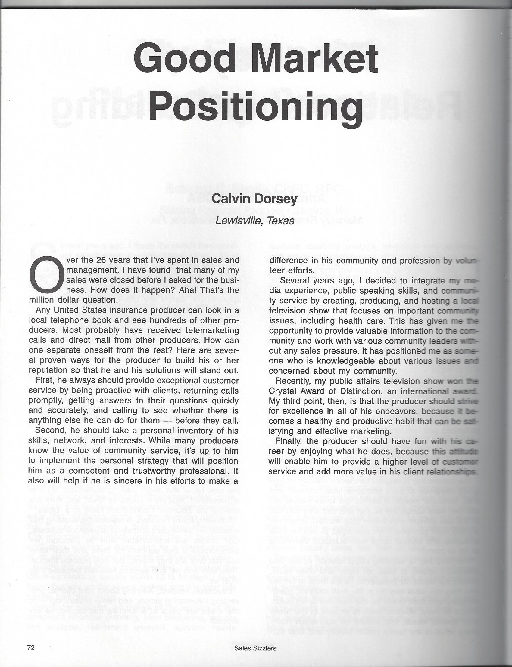 Dallas Area, TX Motivational Speaker - Calvin Dorsey